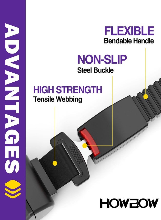 HOWBOW أحزمة أمان عربات الجولف HOWBOW لعربات EZGO و Club Car و Yamaha، طقم أحزمة أمان عالمية قابلة للسحب مكون من 4 قطع، ترقية أحزمة الأمان لأربعة ركاب TXT RXV DS Preceder، معظم عربات الجولف، المقعد الأمامي والخلفي بدون دعامة - Image 3